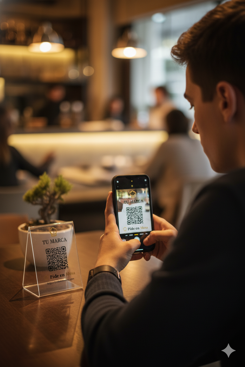 Escaneo QR en paga en mesa
